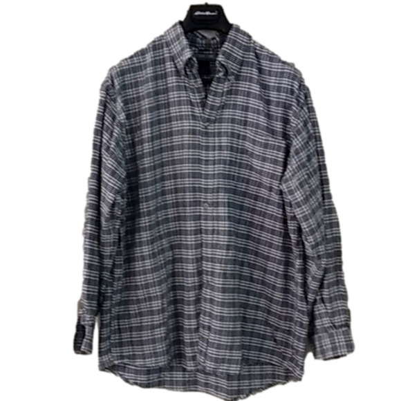 90s Y2K Structure Plaid Flannel Shirt Shacket Eclectic Grandpa - Picture 1 of 4